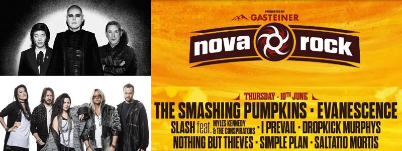 Aranžma The Smashing Pumpkins, Evanescence... (prevoz in vstopnica)
